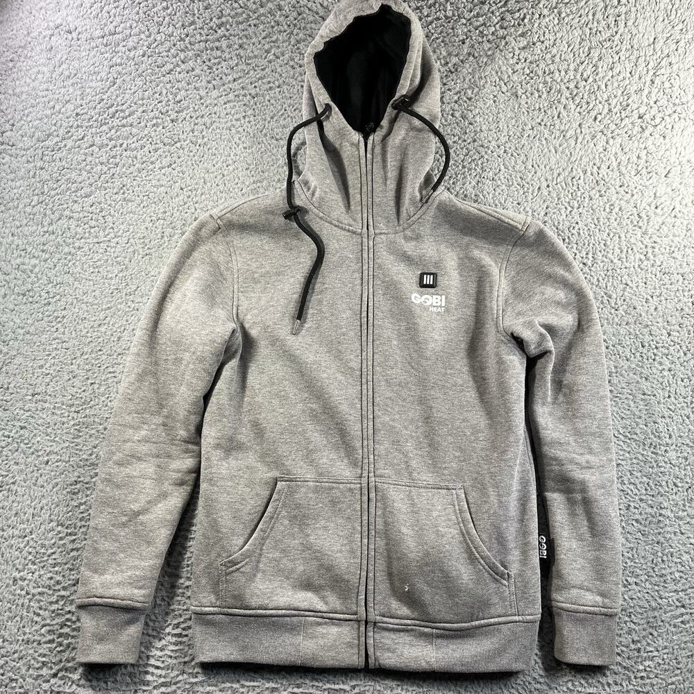 GOBI HEATED JACKET WOMENS MEDIUM GRAY FULL ZIP SWEATSHIRT *UNTESTED* *READ*